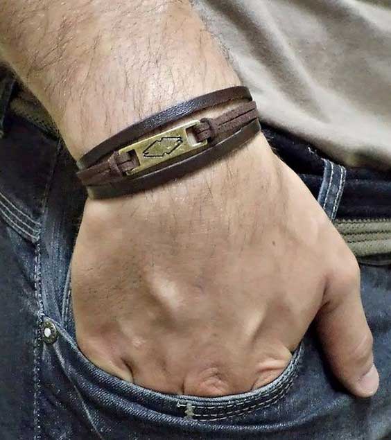 مدل دستبند مردانه چرم