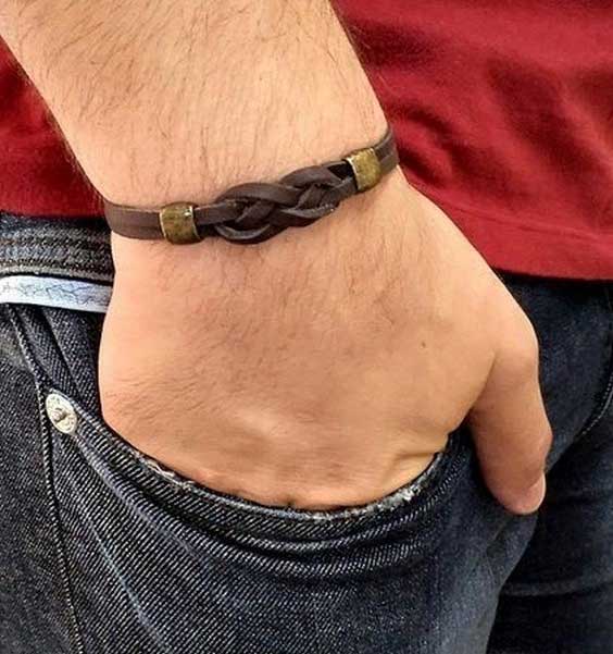 مدل دستبند مردانه چرم