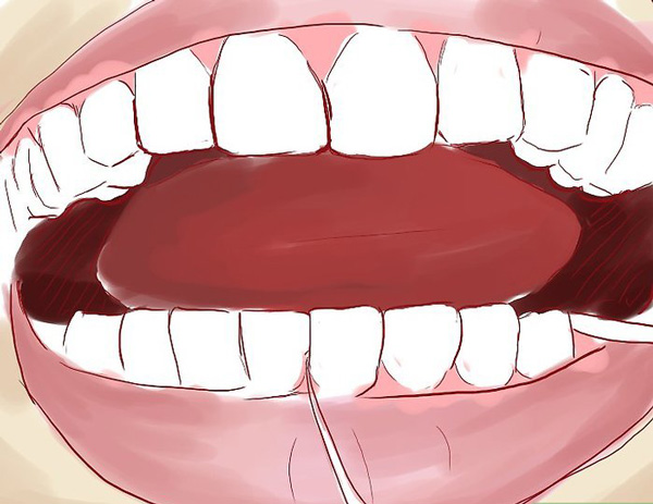 روش صحیح نخ دندان کشیدن به شکل C