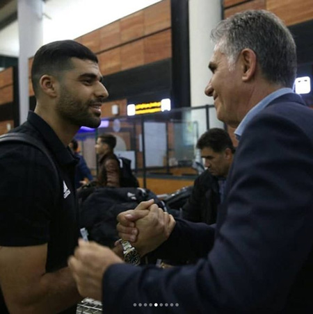 خداحافظی کیروش با بازیکنان تیم ملی در فرودگاه (عکس)