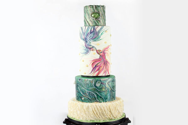 کیک تولد زیبا برای متولدین اسفند، کیک با نماد برج حوت