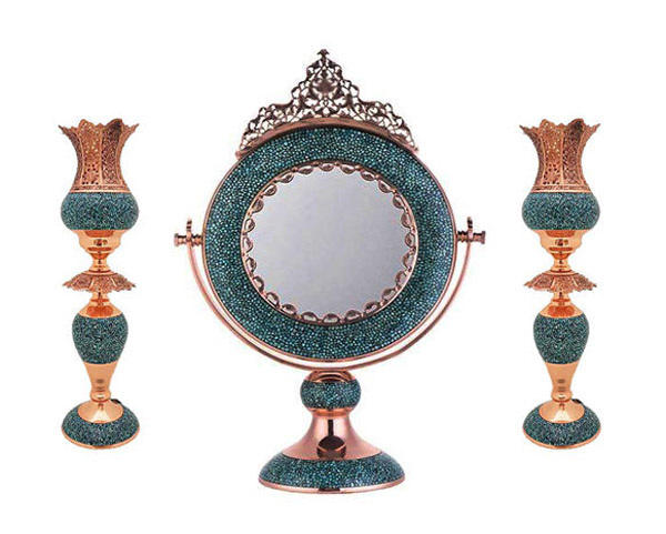 مدل آینه و شمعدان فیروزه کوب