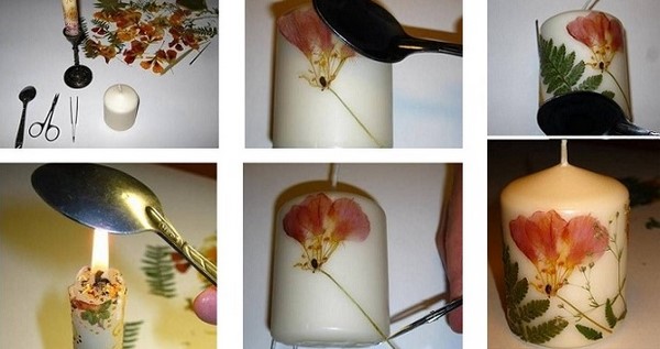 شمع سازی با گل خشک؛ مراحل و وسایل لازم