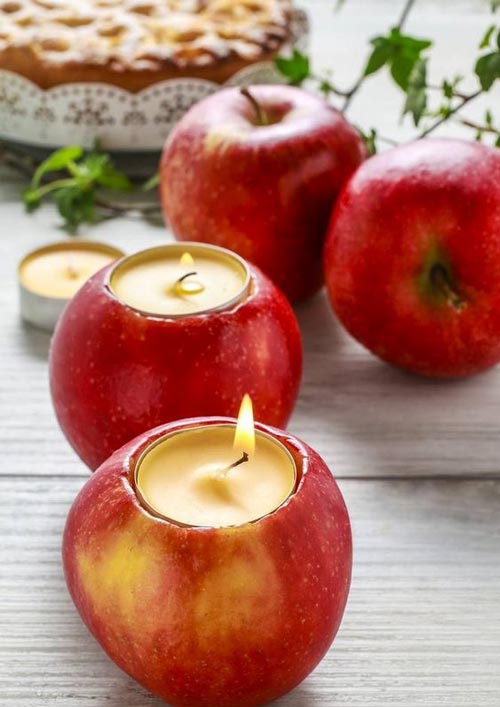 تزیین سیب برای هفت سین، استفاده از سیب بعنوان جاشمعی