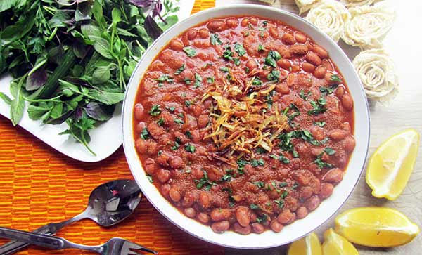 خوراک لوبیا چیتی رژیمی