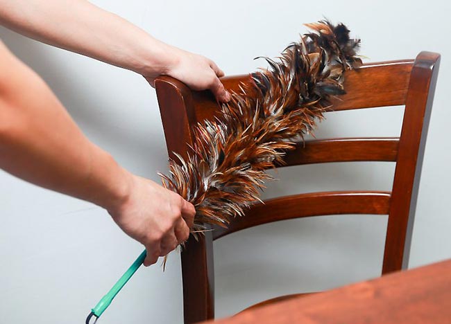 عکس تمیز کردن مبل و صندلی چوبی