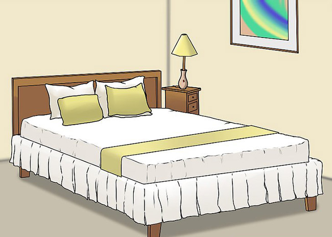 عکس تزیین تخت خواب با کوسن