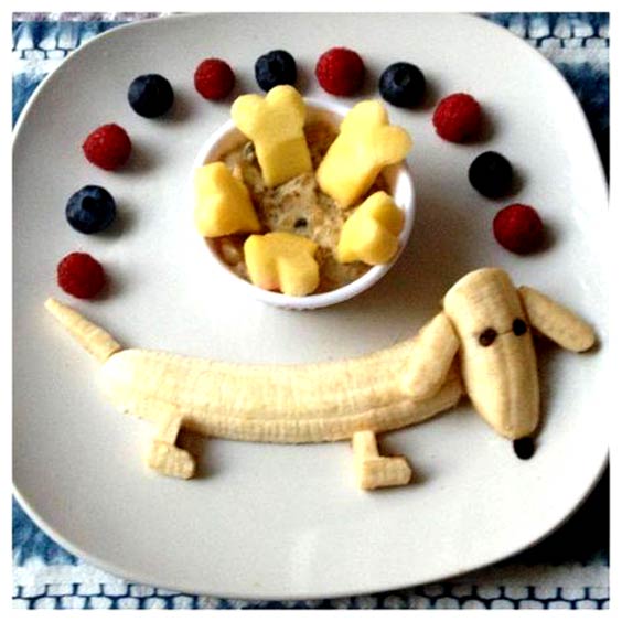 عکس تزیین میوه برای کودک با موز