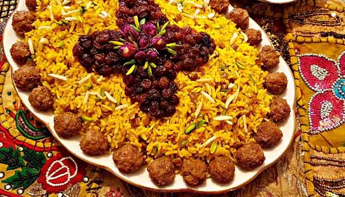عکس تزیین غذا در سفره های ایرانی
