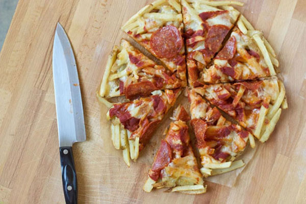 سیب زمینی و پنیر پیتزا بدون فر