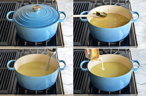 مراحل تهیه سوپ تره فرنگی