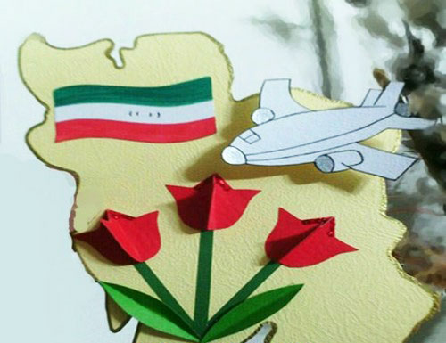 کاردستی نقشه ایران با نمد
