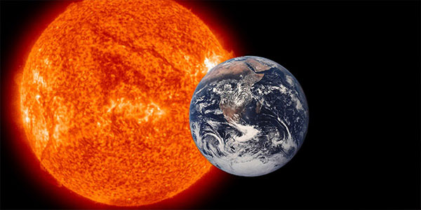 عکس زمین و خورشید