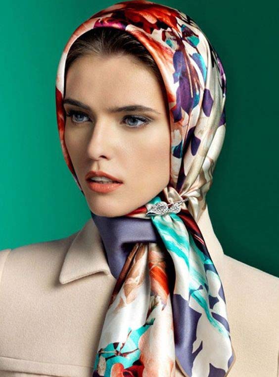 جدیدترین مدل روسری ساتن دخترانه