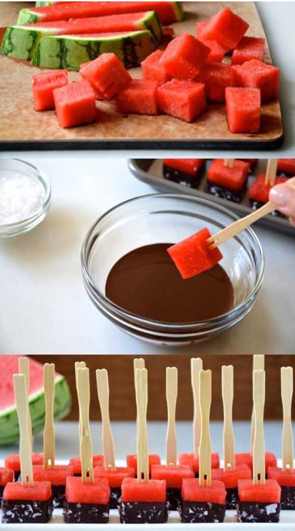 هندوانه شکلاتی دسری شیک برای تولد کودک 
