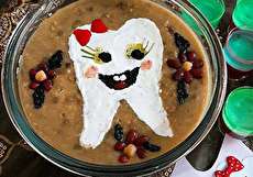 طرز تهیه آش دندونی با گوشت و قلم برای 40 نفر