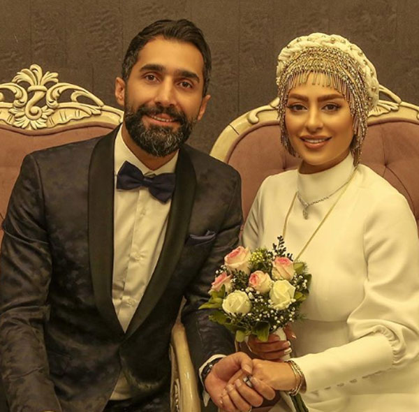 هادی کاظمی و همسرش سمانه پاکدل - عکس عروسی هادی کاظمی