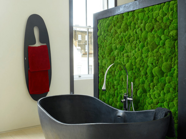 مدل دیوار سبز برای دکوراسیون حمام