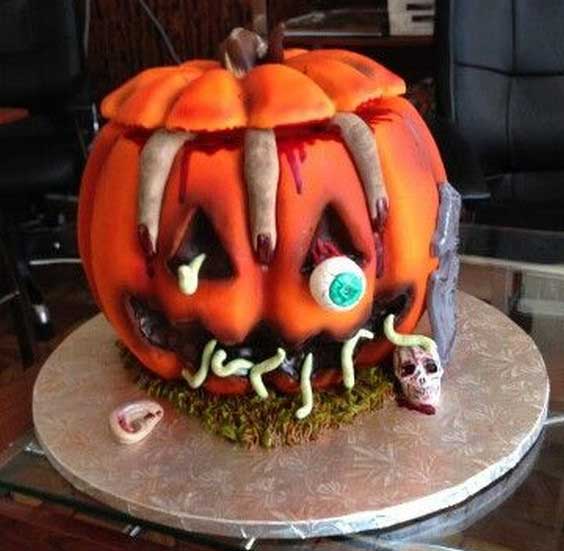 کیک هالووین وحشتناک