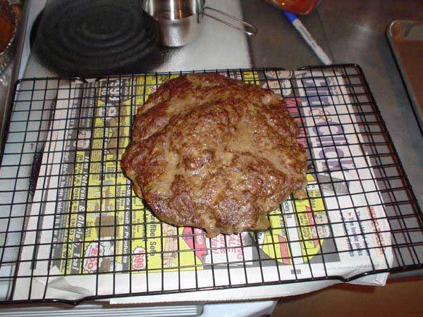 گوشت سرخ شده برای کیک گوشت