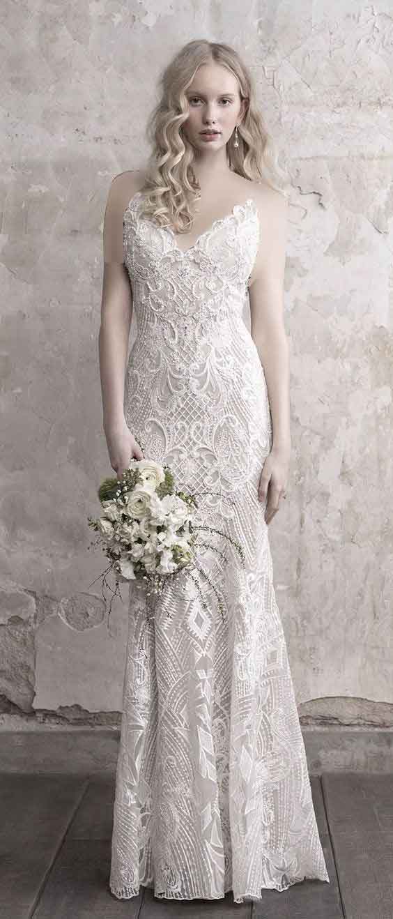 مدل لباس عروس گیپور آستین حلقه ای