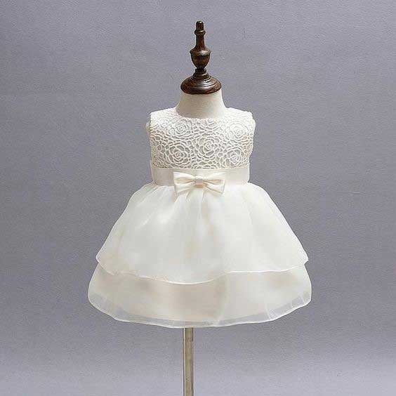 مدل لباس عروس کودکانه دامن پفی