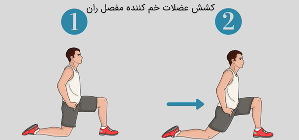 حرکات اصلاحی گودی کمر: کشش عضلات خم کننده مفصل ران