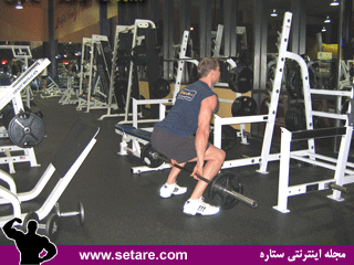 تمرینات مخصوص عضله چهارسر ران (Quadriceps) تمرینات مخصوص جلو ران (هاگ اسکات هالتر)