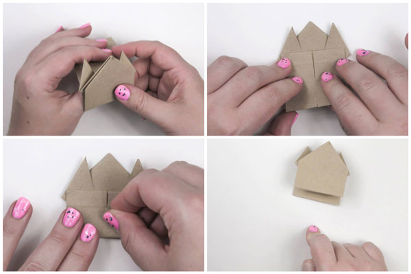کاردستی قورباغه با کاغذ رنگی به روش اوریگامی