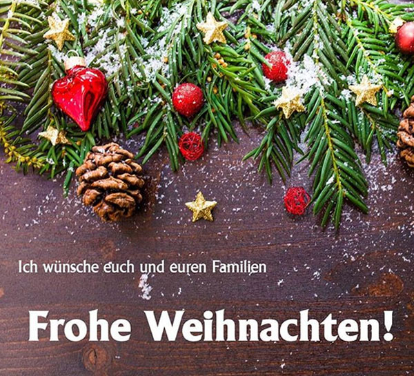 پیام تبریک کوتاه کریسمس به آلمانی به صورت عکس نوشته