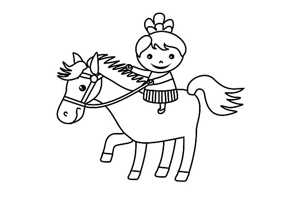 نقاشی اسب کودکانه