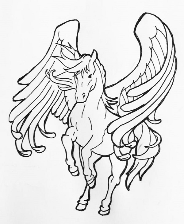 نقاشی اسب بالدار