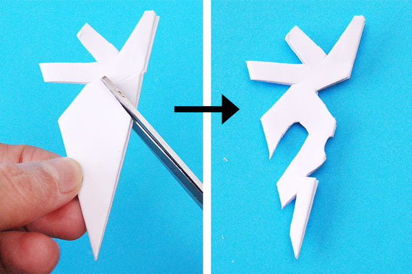 برش شکل‌های متنوع برای ساخت کاردستی ساده با کاغذ سفید