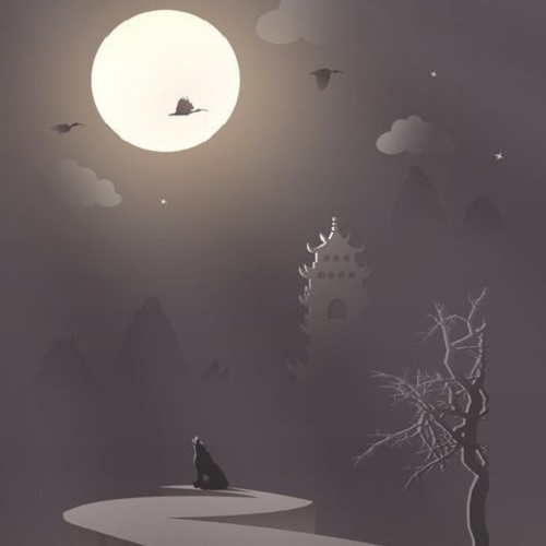 عکس فانتزی گرگ و ماه