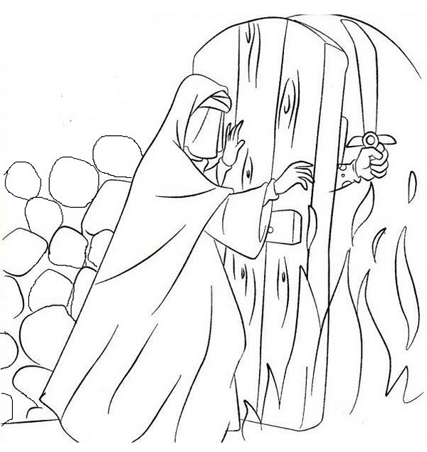 نقاشی شهادت حضرت زهرا