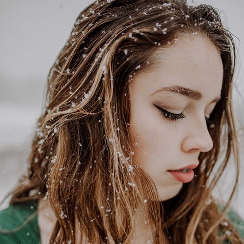 عکس دخترانه زمستان و برف