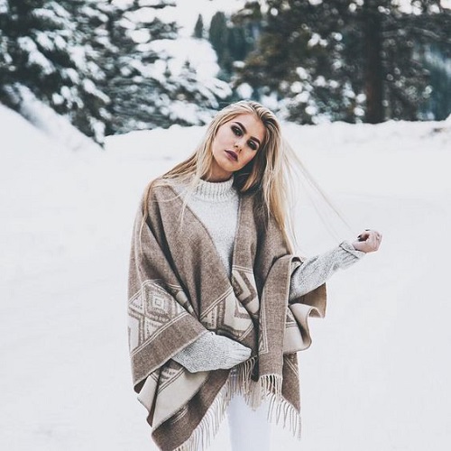 عکس تیپ زمستانی دخترانه برای برف بازی