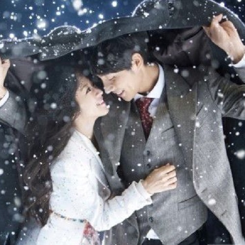عکس برف در شب عاشقانه