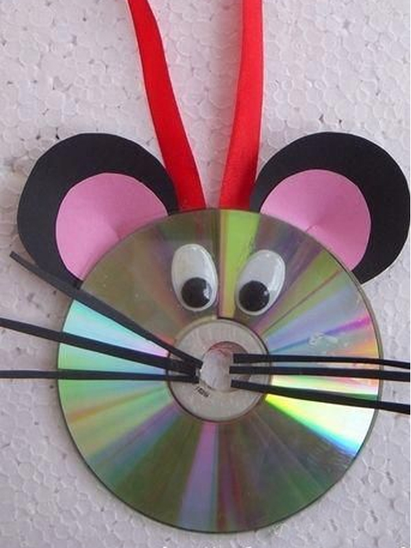 کاردستی موش با سی دی