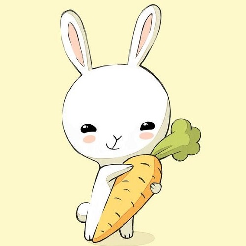 عکس پروفایل خرگوش کارتونی سفید