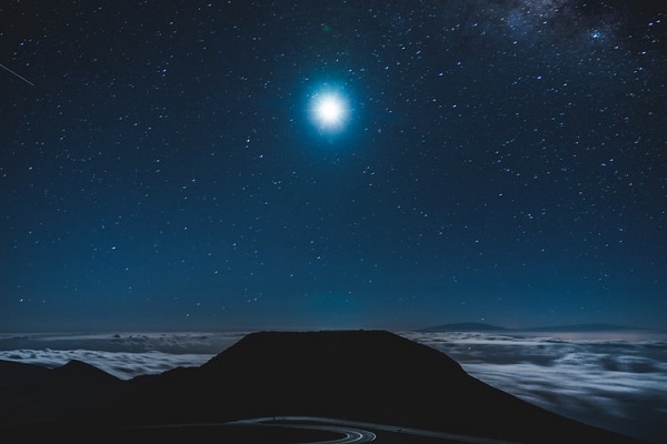 عکس ماه و ستاره شب