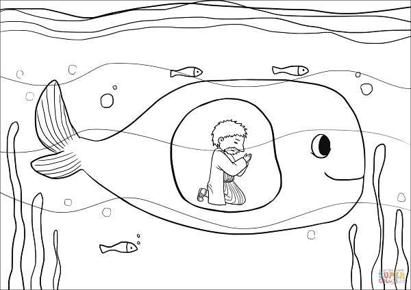 نقاشی یونس در شکم نهنگ