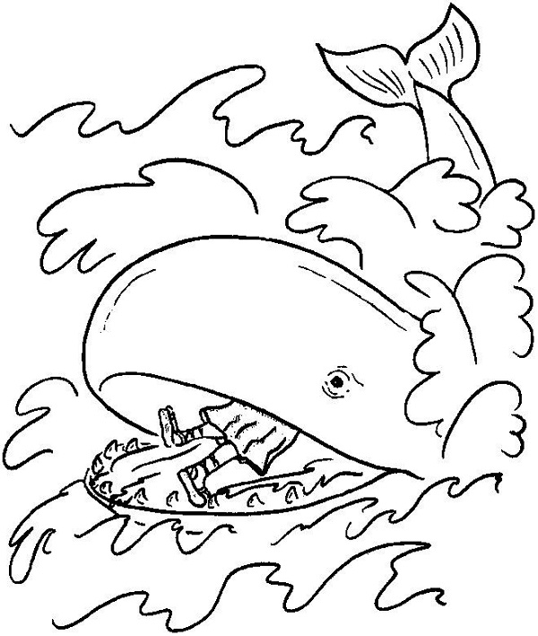 نقاشی نهنگ و حضرت یونس