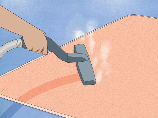 بخار شوی کردن سطح تشک برای شستن تشک تخت