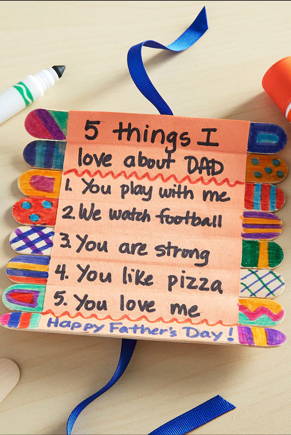 لیستی از چیزهایی که راجع به پدر دوست دارید