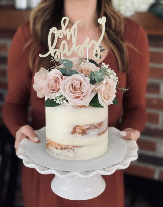 کیک عروسی یک طبقه شیک