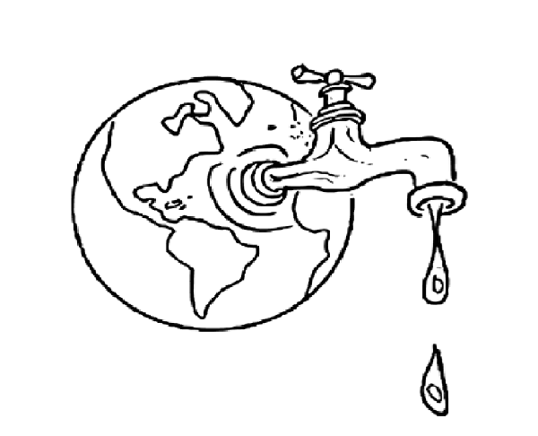 نقاشی کودکانه در مورد صرفه جویی آب