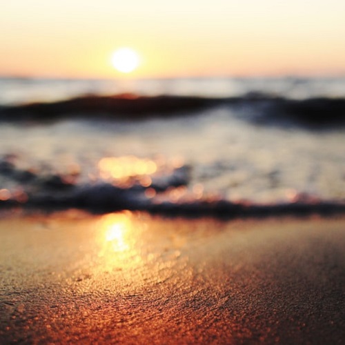 عکس طلوع آفتاب دریا
