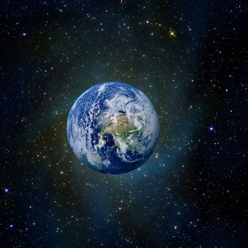 عکس پروفایل از کره زمین در شب پر ستاره