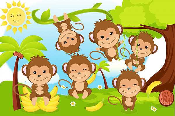 داستان کوتاه کودکانه در مورد خانواده؛ خانواده‌ی میمون کوچولو